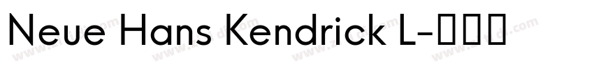 Neue Hans Kendrick L字体转换
